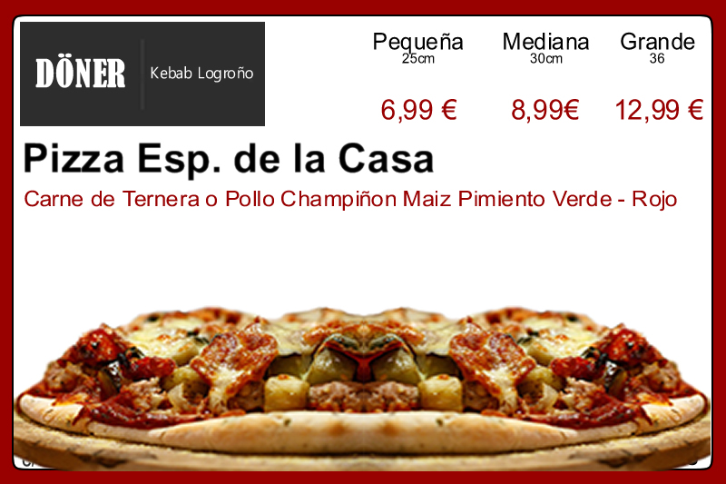 Pizzas en Logroño. Pizzas Muzamal en Logroño. Pizzas a domicilio en Logroño.